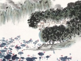 叶上初阳干宿雨,水面清圆,一一风荷举。全诗词意思及赏析