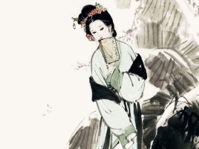 晚来翠眉宫样,巧把远山学。全诗词意思及赏析